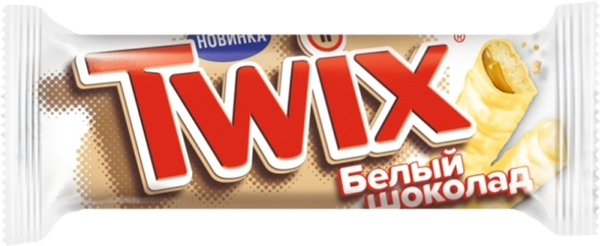Батончик TWIX, белый шоколад, 55г