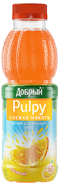 Сок Напиток "Добрый" Pulpy Апельсин с мякотью 0.45 л