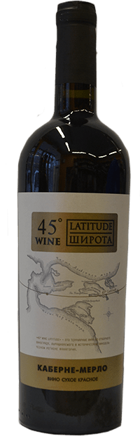 Вино Винная Широта 45 Каберне-Мерло 0.75 л