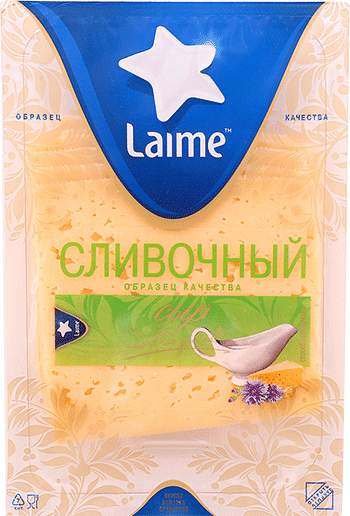 Сыр Фасованный Сливочный "LAIME" 150г ломтики
