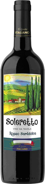 Вино Soleretto, Rosso Semidolce 0.75 л