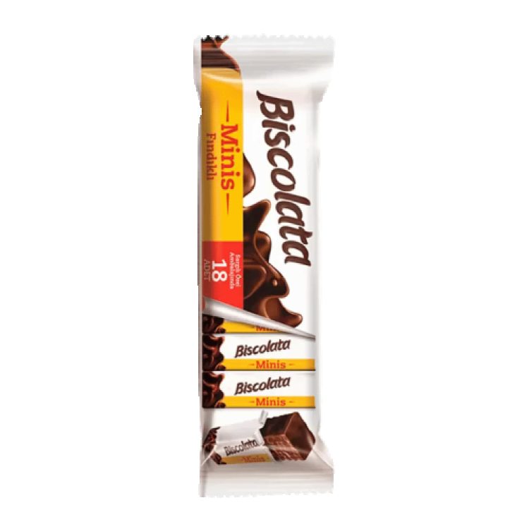 Вафли Biscolata Minis в мол. шоколаде с ореховым кремом вафли biscolata duomax в шоколаде с молочной начинкой 44 г