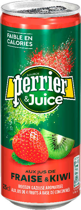Напиток Perrier Juice Fraise & Kiwi газированный 0.25 л