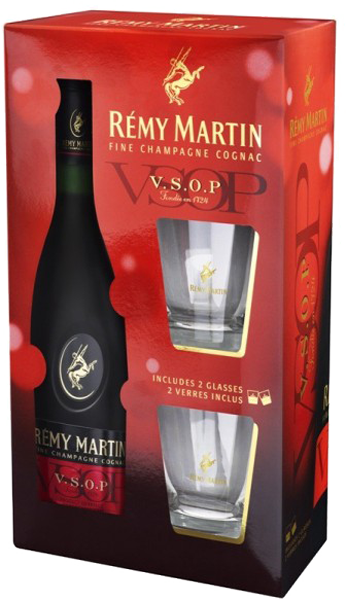 Коньяк Remy Martin" VSOP, with 2 glasses 0.7 л