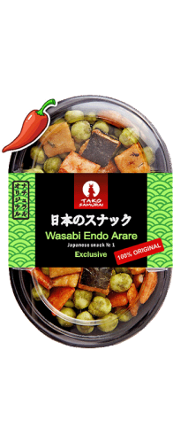 Изображение товара Орехи Tako Samurai Японские снеки из бобовых Wasabi Endo Arare