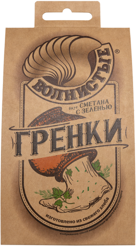 Изображение товара Гренки жареные Волнистые со вкусом сметаны с зеленью