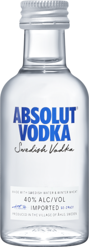 Изображение товара Водка Absolut 0.05 л 40 процентов крепости чистая зерновая