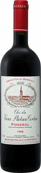 Вино Clos du Vieux Plateau Certan, Pomerol AOP 0.75 л