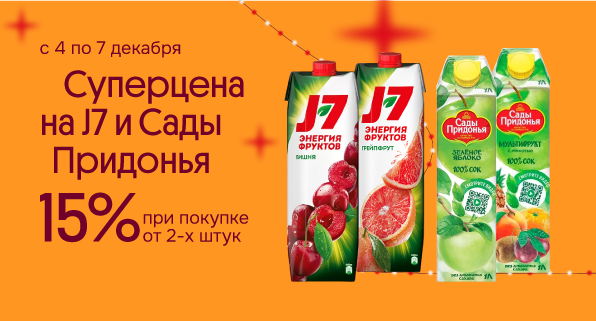 Суперцена по Винной карте Соки