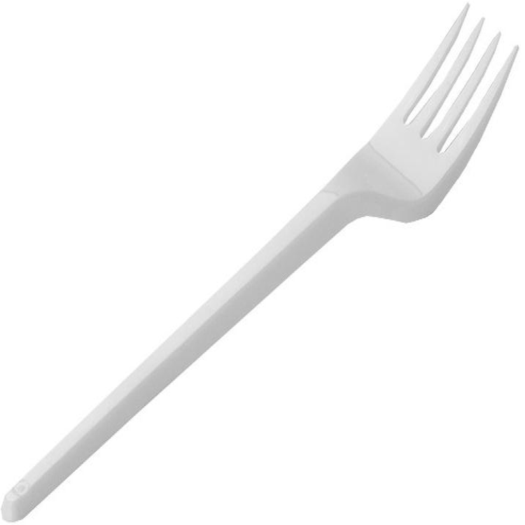 Вилка одноразовая белая (165мм) уп=12шт Мистерия