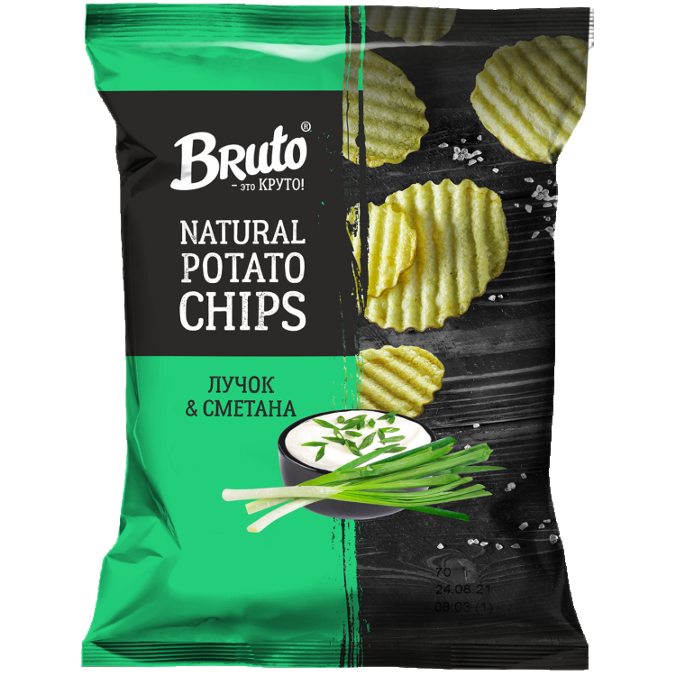 Чипсы Bruto NPC Лучок и сметана чипсы рифлёные bruto snacks лучок
