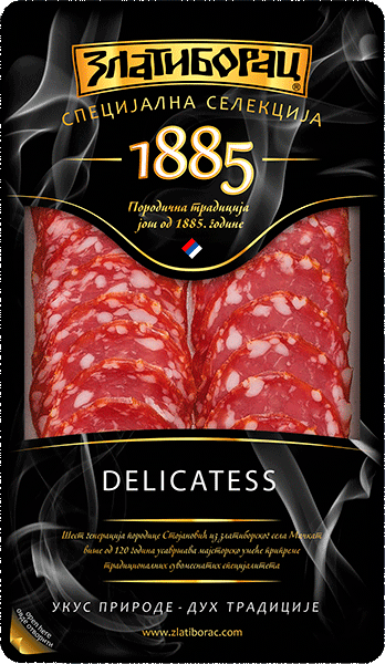 Мясо Колбаса "Златиборац" деликатес салями 1885, 80г
