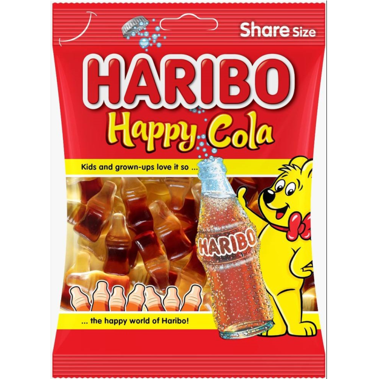 Жевательный мармелад со вкусом колы Харибо Счастливая Кола