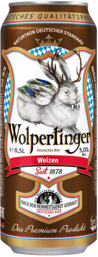 Изображение товара Светлое пиво Wolpertinger Weizen 0.5л натуральное и освежающее немецкое пиво