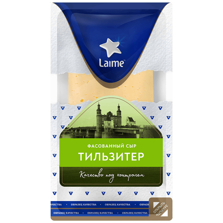 Сыр фасованный Тильзитер LAIME 150г ломтики