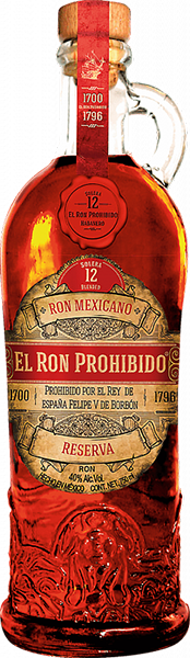 Ром El Ron Prohibido, Reserva Solera Blended Mexican Rum, 12-летней выдержки 0.75 л