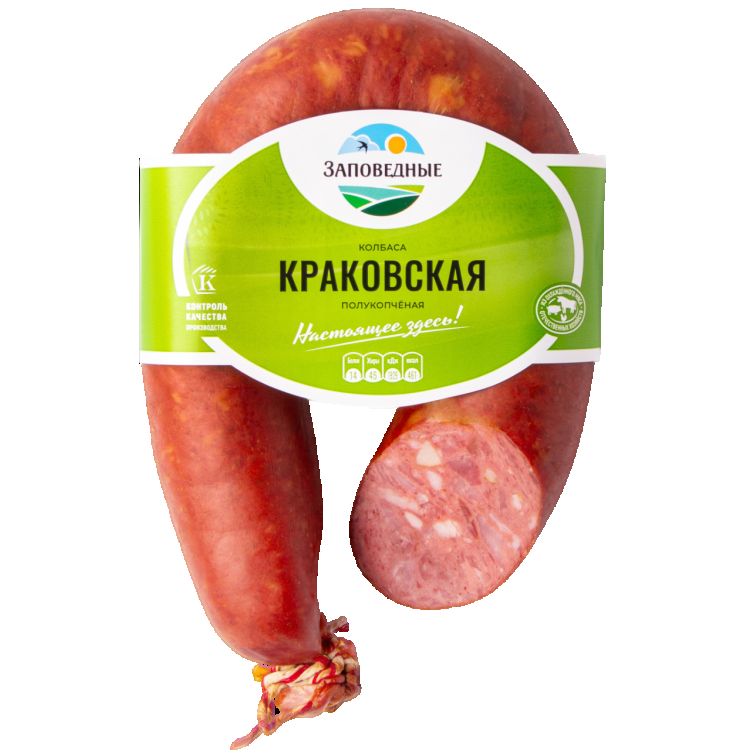 Колбаса Краковская Заповедные Продукты 300г