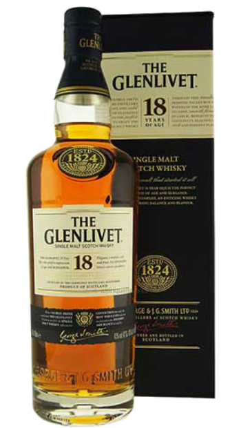 Виски The Glenlivet, 18 летней выдержки 0.7 л