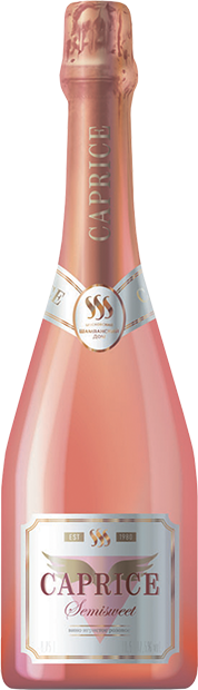 Игристое вино Каприз розовое полусладкое 0.75 л