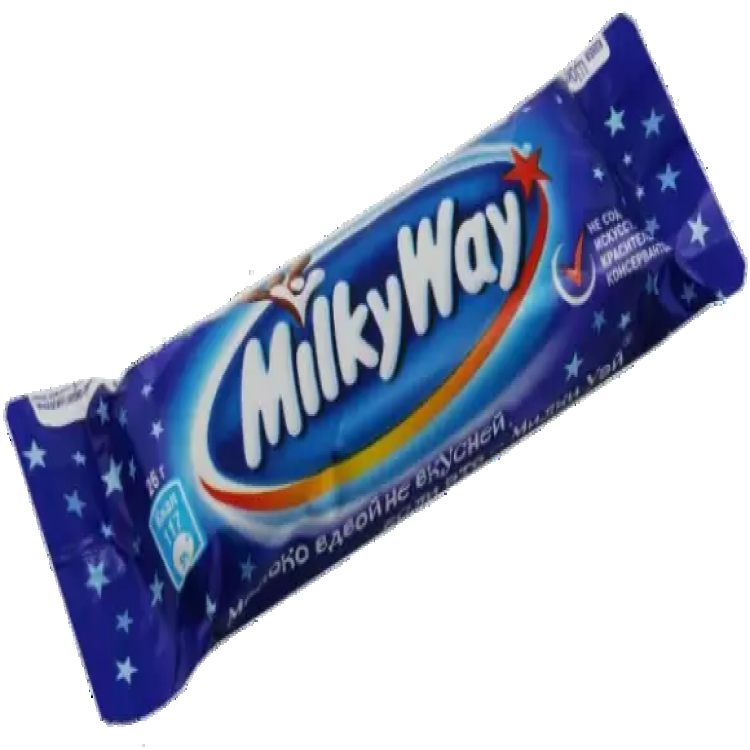 Шоколадный батончик Milky Way 26гр шоколадный батончик milky way 52 г