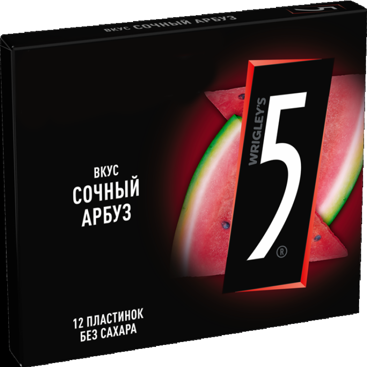 Жевательная резинка Wrigley's 5 Cyclone Арбузный шквал 31.2гр