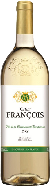 Вино Chef Francois, Blanc, Dry 1 л