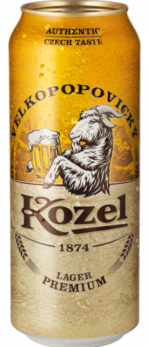 Пиво Velkopopovicky Kozel Premium, в банке