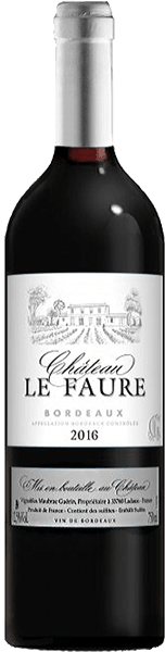 Вино Chateau Le Faure, Bordeaux АОС 2016 0.75 л