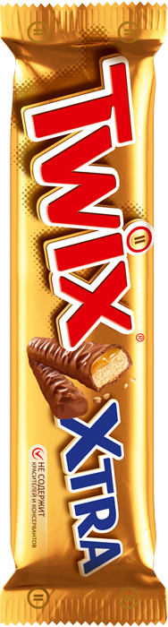 Изображение товара Шоколадный батончик Twix Xtra с карамелью и молочным шоколадом Изображение товара Шоколадный батончик Twix Xtra с карамелью и молочным шоколадом