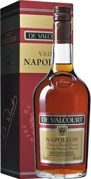 Бренди De Valcourt, Napoleon, в подарочной упаковке 0.7 л