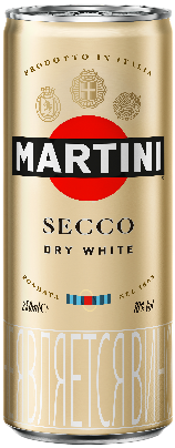 Изображение товара Игристое вино Martini Secco светло-соломенное 0.25 л 10