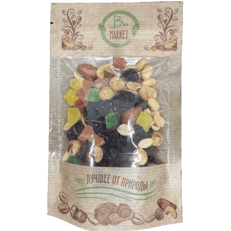 Смесь цукаты, орехи, сухофрукты Biomarket 110г