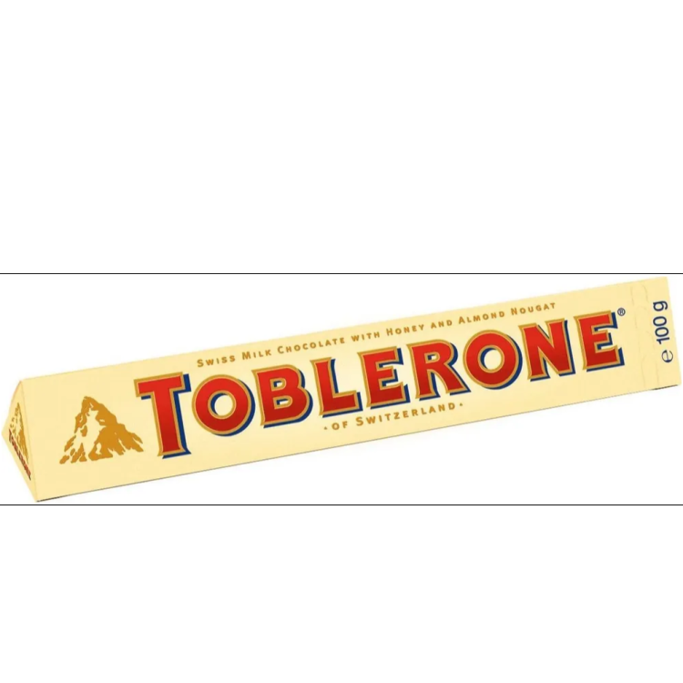 шоколад белый toblerone с медово миндальной нугой 100 г Шоколад молочный Toblerone с медово-миндальной нугой