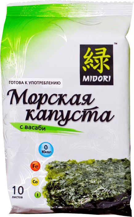 Изображение товара Морская капуста Midori с васаби Изображение товара Морская капуста Midori с васаби