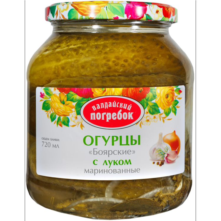 Огурцы  Боярские маринованные с луком 720мл