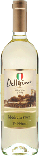 Вино Cevico, Dellisimo Trebbiano Rubicone IGT, Medium Sweet 0.75 л