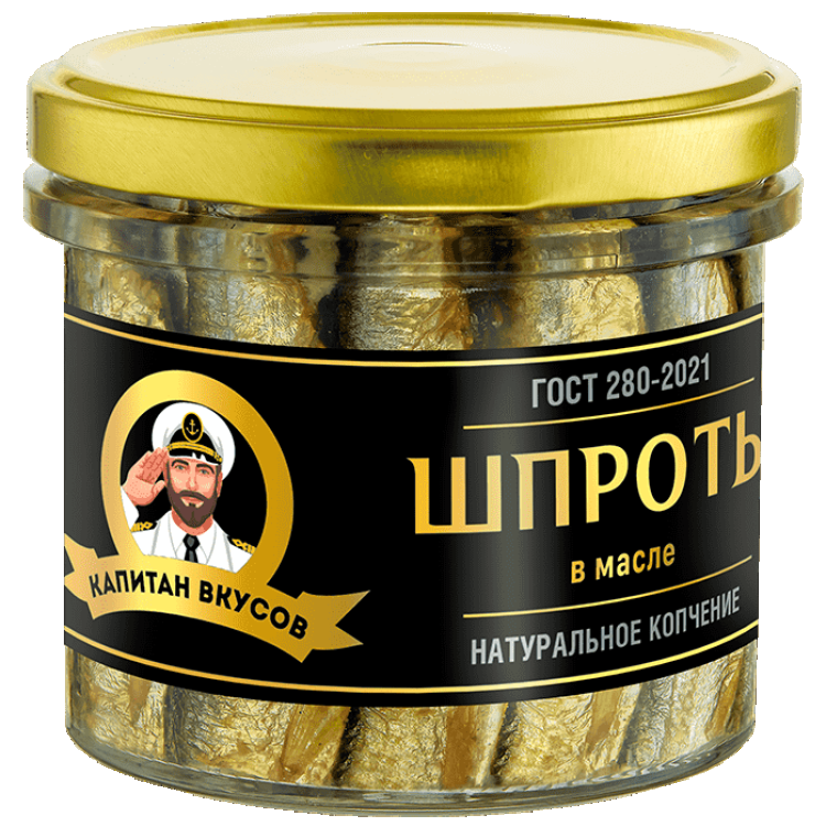 Капитан вкусов Шпроты в масле Натуральное копчение шпроты в масле капитан вкусов 250 г