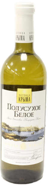 Вино Легенда Крыма белое полусухое 0.75 л