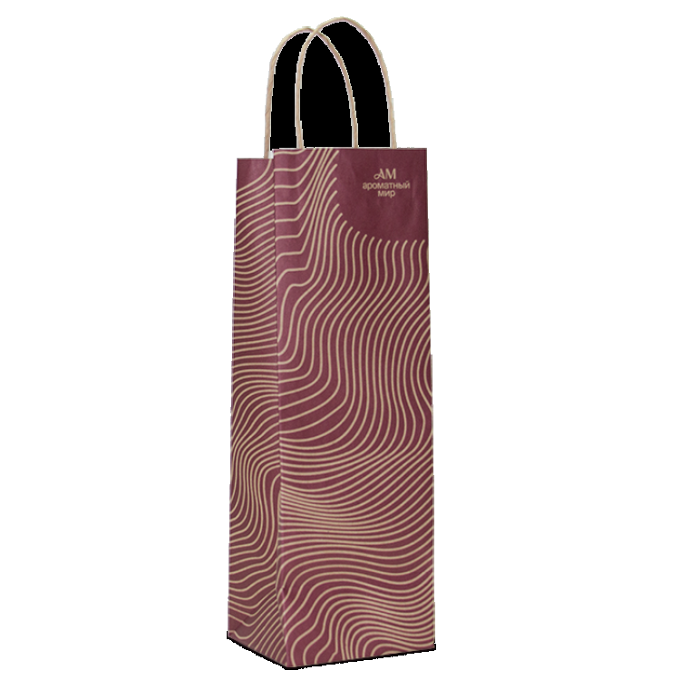 Пакет Крафт малый полосы заливка 120*370*115