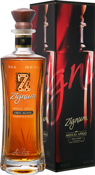 Текила Zignum Anejo, в подарочной упаковке 0.7 л