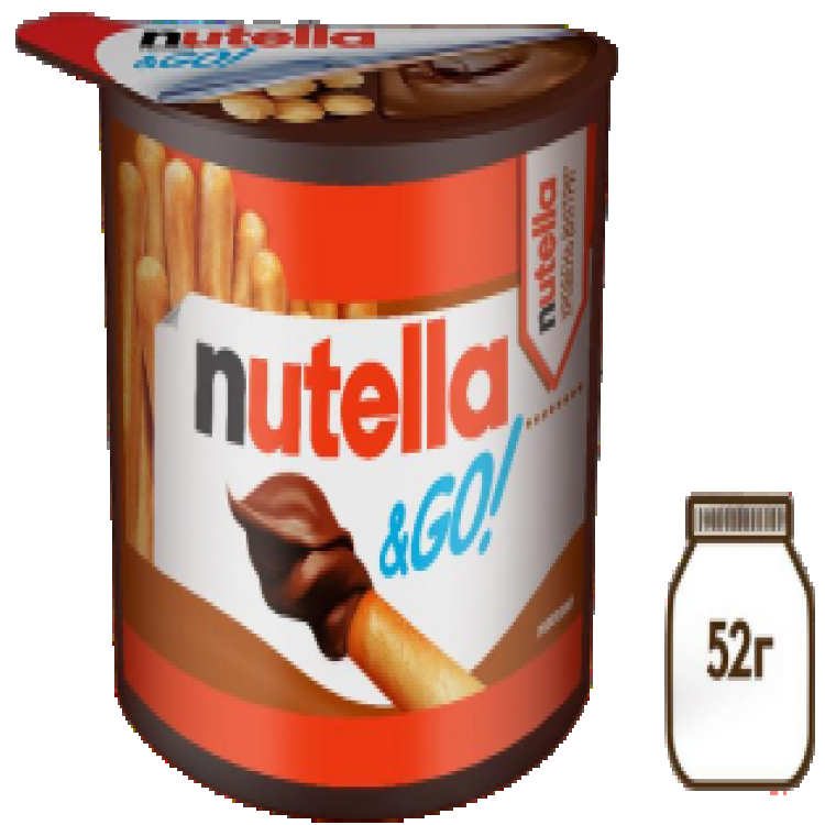 Nutella&GO! набор c хлебными палочками и ореховой пастой Nutella