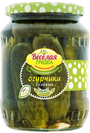 Изображение товара Огурчики соленые бочковые Веселая Грядка
