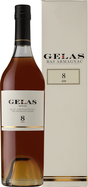 Арманьяк Gelas, Bas Armagnac 8 ans, в подарочной упаковке 0.7 л
