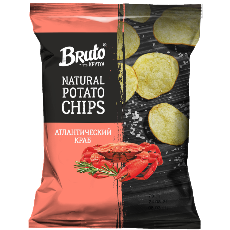Чипсы Bruto NPC Атлантический краб чипсы картофельные bruto npc красная икра 60 г