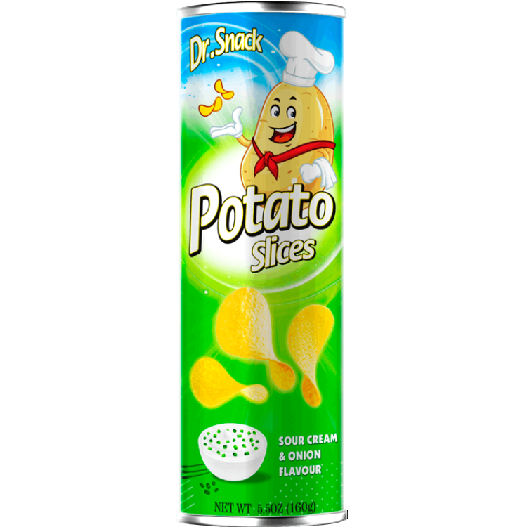 Potato Slices Sour Cream & Onion Flavour Dr.Snack