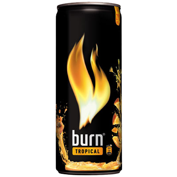 Напиток Безалкогольный Сильногазированный Тонизирующий Burn Тропический Микс 0.5 л