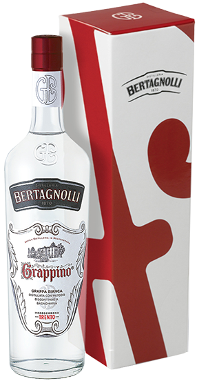 Граппа Bertagnolli, Grappa Grappino Bianco, в подарочной упаковке 0.7 л