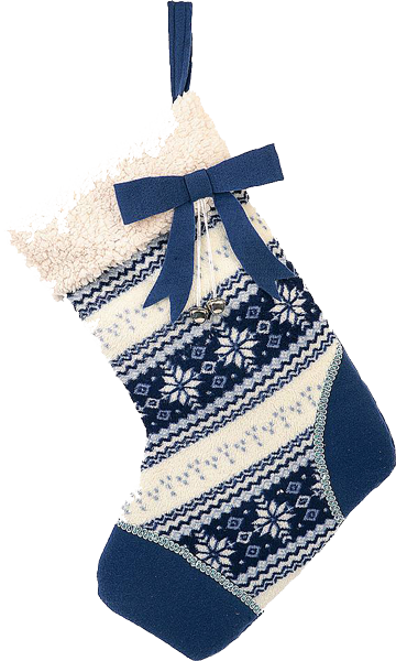 Новогодний Сувенир Носок Для Подарков синий