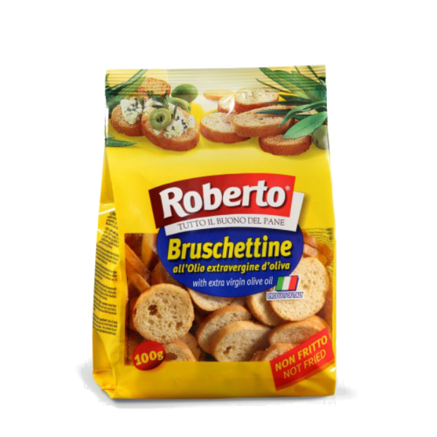 Хрустящие хлебцы Брускеттине с оливковым маслом "Roberto" 100гр