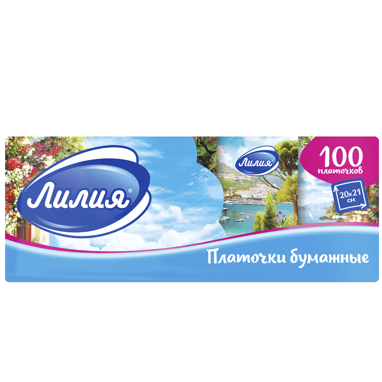 Платочки Лилия Лето 2сл 10л x 10шт